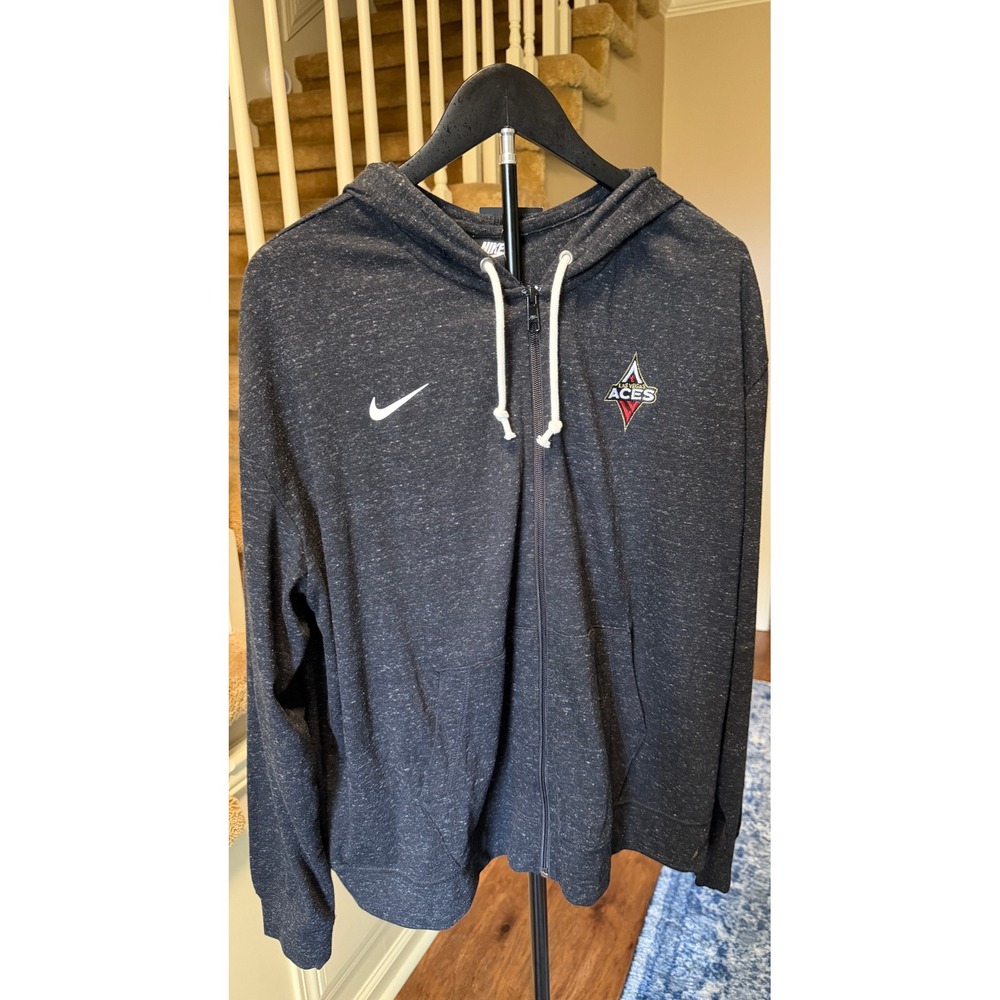 Nike Las Vegas Aces WNBA Training Full Zip Hoodie Grey CN9402-010 XL